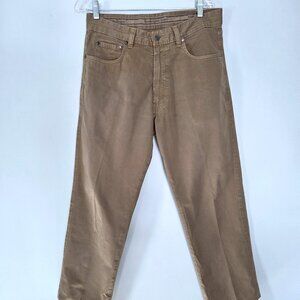 NWOT Zegna Tan Twill Straight Leg Pants Size 34